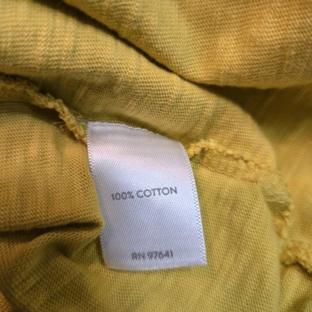 J. Jill Petite Sz PXL Yellow Slub Knit Cotton Sleeveless Pocket Dress Cover-up - Picture 6 of 6
